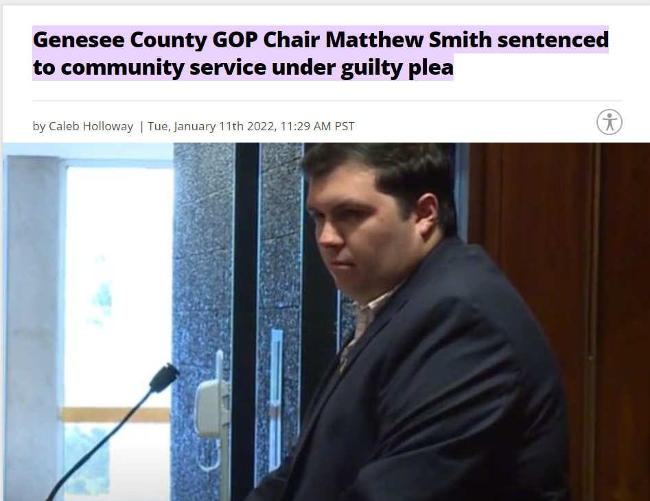 Genesee County GOP Chair Matthew Smith sentenced to community service under guilty plea
Mic Michign Now
